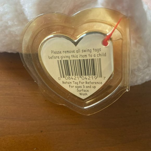 Ty Beanie Baby -  Ewey the Lamb Frowning Style Number #4219 - Picture 5 of 8